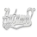 14k White Gold Diamond-cut Heart Name Plate