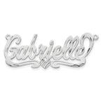 14k White Gold Diamond-cut Heart Name Plate