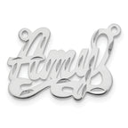 10k White Gold Diamond-cut Name Plate