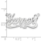 Sterling Silver/Rhodium-plated Diamond-cut Name Plate