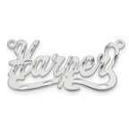 14k White Gold Diamond-cut Name Plate