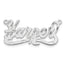 14k White Gold Diamond-cut Name Plate
