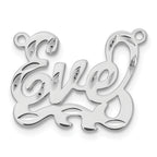 Sterling Silver/Rhodium-plated Diamond-cut Name Plate