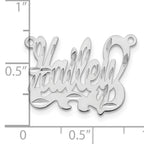 Sterling Silver/Rhodium-plated Diamond-cut Name Plate