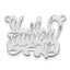 10k White Gold Diamond-cut Name Plate