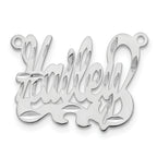 14k White Gold Diamond-cut Name Plate