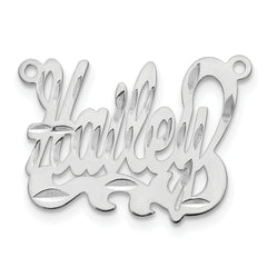10k White Gold Diamond-cut Name Plate