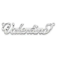 10k White Gold Diamond-cut Name Plate