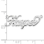 10k White Gold Diamond-cut Name Plate
