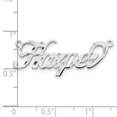 10k White Gold Diamond-cut Name Plate