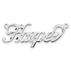 10k White Gold Diamond-cut Name Plate