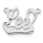 Sterling Silver/Rhodium-plated Diamond-cut Underlined Name Plate