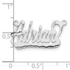 Sterling Silver/Rhodium-plated Diamond-cut Underlined Name Plate
