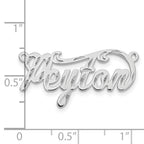 Sterling Silver/Rhodium-plated Diamond-cut Name Plate