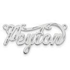 14k White Gold Diamond-cut Name Plate