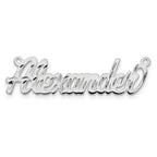 10k White Gold Diamond-cut Name Plate