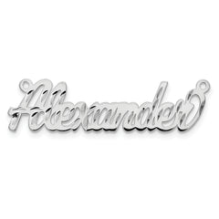 10k White Gold Diamond-cut Name Plate