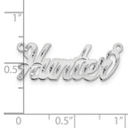 14k White Gold Diamond-cut Name Plate