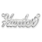 14k White Gold Diamond-cut Name Plate