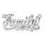14k White Gold Diamond-cut Heart Name Plate
