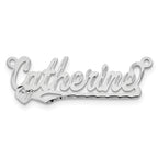 10k White Gold Diamond-cut Heart Name Plate