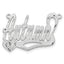 10k White Gold Satin Diamond-cut Heart Name Plate