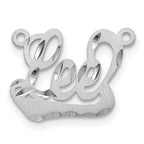 SS/Rhodium-plated Satin Diamond-cut Underlined Name Plate