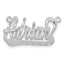 14k White Gold Satin Diamond-cut Underlined Name Plate
