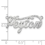 14k White Gold Satin Diamond-cut Name Plate