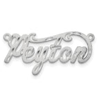 10k White Gold Satin Diamond-cut Name Plate