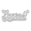 10k White Gold Satin Diamond-cut Heart Name Plate