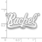 14k White Gold 3D Polished Name Plate