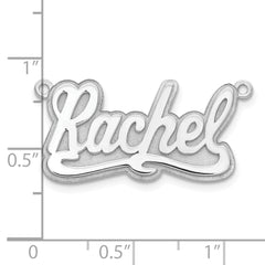 14k White Gold 3D Polished Name Plate
