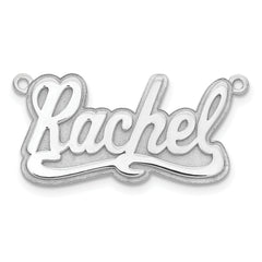 14k White Gold 3D Polished Name Plate