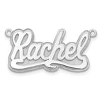 Sterling Silver/Rhodium-plated 3D Polished Name Plate
