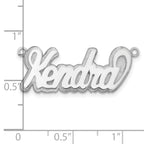 14k White Gold 3D Polished Name Plate