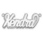 10k White Gold 3D Polished Name Plate