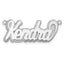 10k White Gold 3D Polished Name Plate