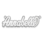 Sterling Silver/Rhodium-plated 3D Polished Name Plate