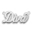 Sterling Silver/Rhodium-plated 3D Polished Name Plate