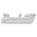 SS/Rhodium-plated 3D Satin Diamond-cut Name Plate