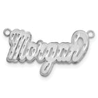 14k White Gold 3D Satin Diamond-cut Name Plate