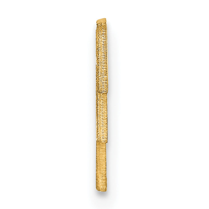 14k Yellow Gold Small cut-out Monogram Tie Tac Secondary image