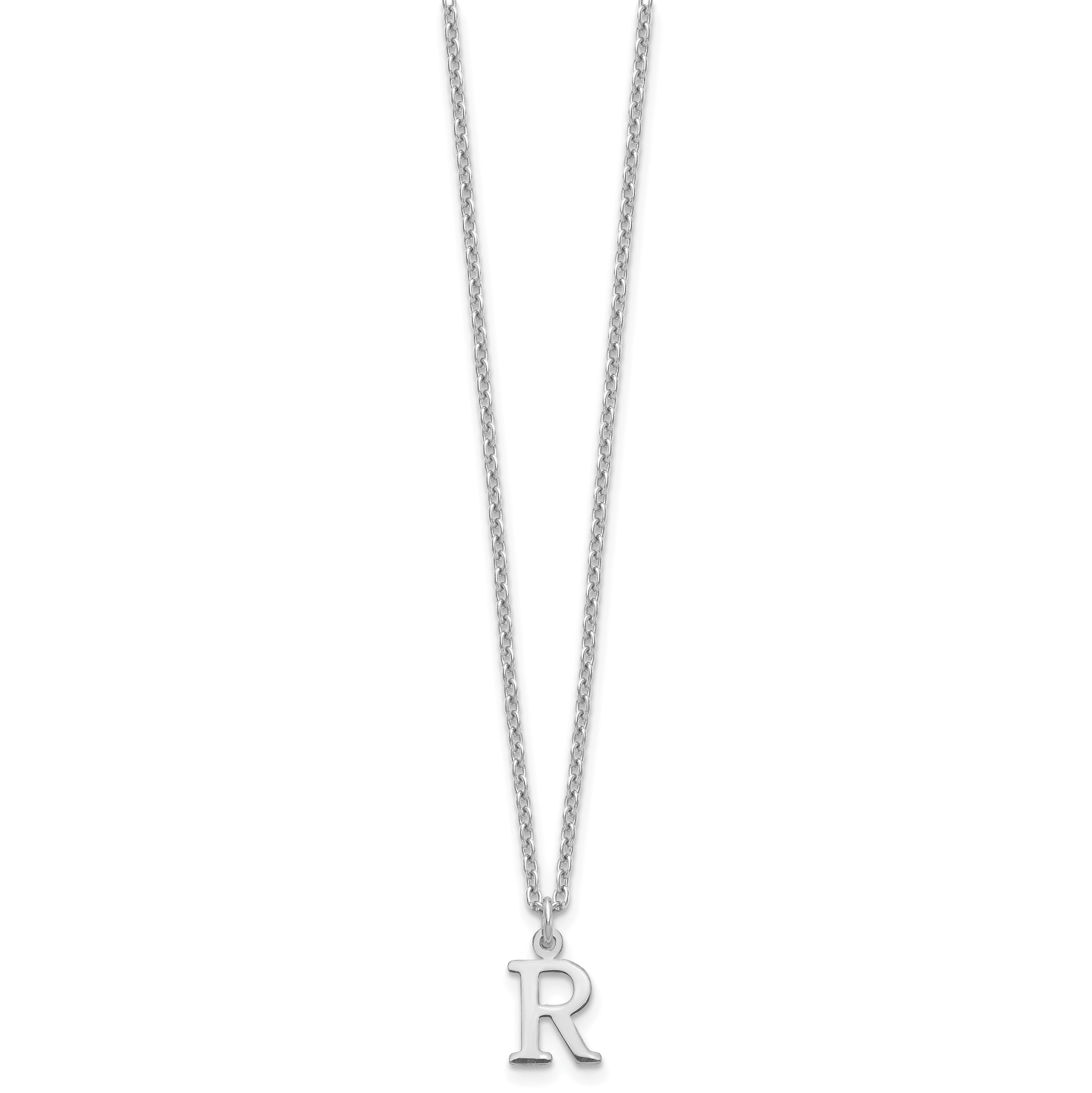 10KW Cutout Letter R Initial Necklace