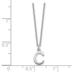 10KW Cutout Letter C Initial Necklace