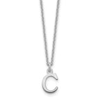 10KW Cutout Letter C Initial Necklace