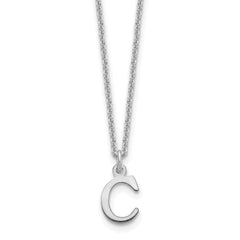 10KW Cutout Letter C Initial Necklace