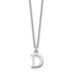 10KW Cutout Letter D Initial Necklace