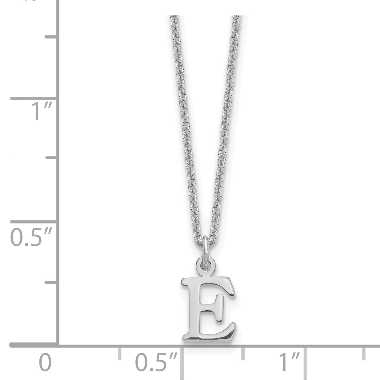 10KW Cutout Letter E Initial Necklace Secondary image