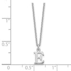 10KW Cutout Letter E Initial Necklace